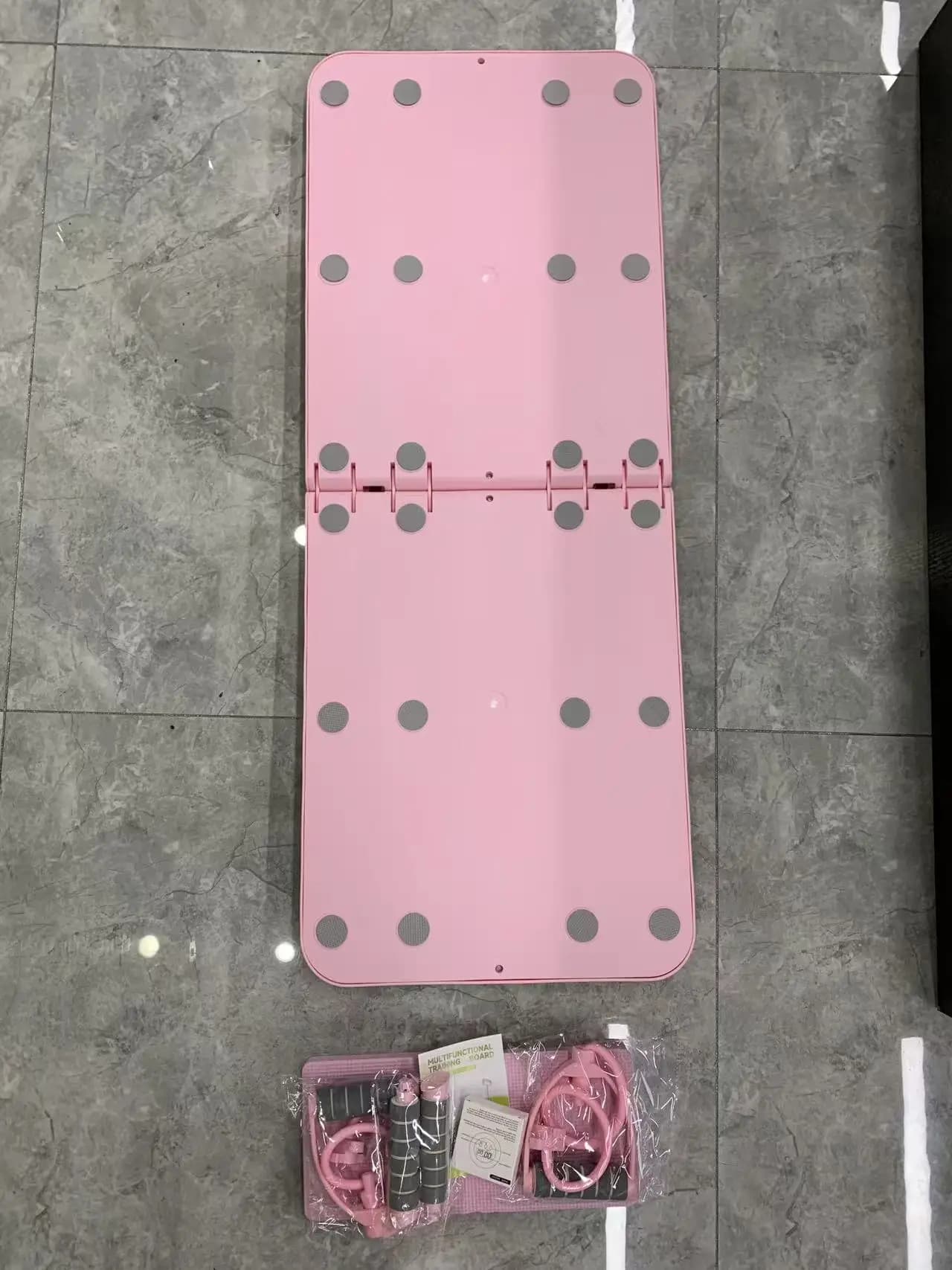 6 in 1 Multi-purpose Foldable Pilates Board Reformer Board Set with Timer Pilates Equipment Ab Exercise Abs Roller for Home
