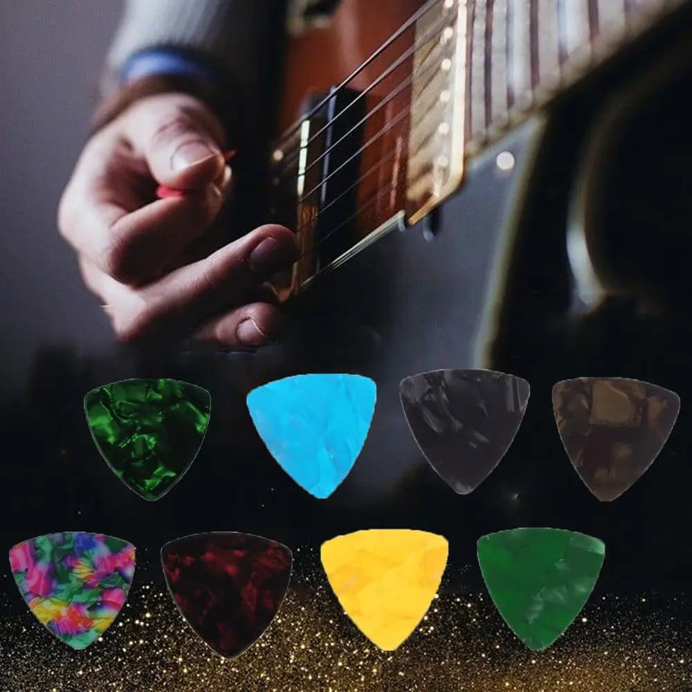Plettri per Chitarra Antiscivolo in Celluloide da 0,46mm, Colore Casuale, Accessori per Chitarra