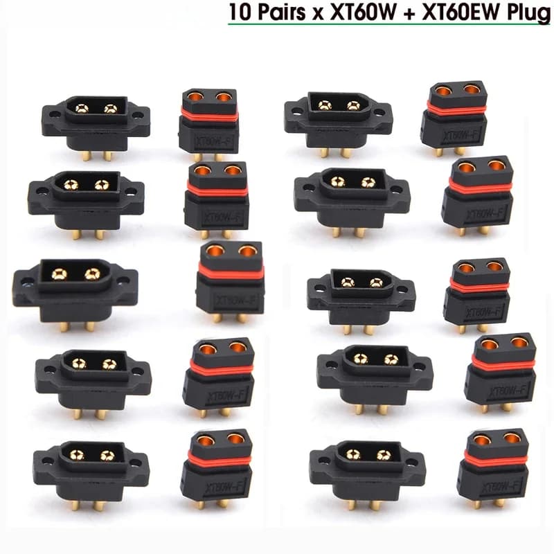 5/10 paia XT60W XT60EW XT60 Spina impermeabile Connettori proiettili placcati in oro per batteria Lipo per auto drone aereo RC