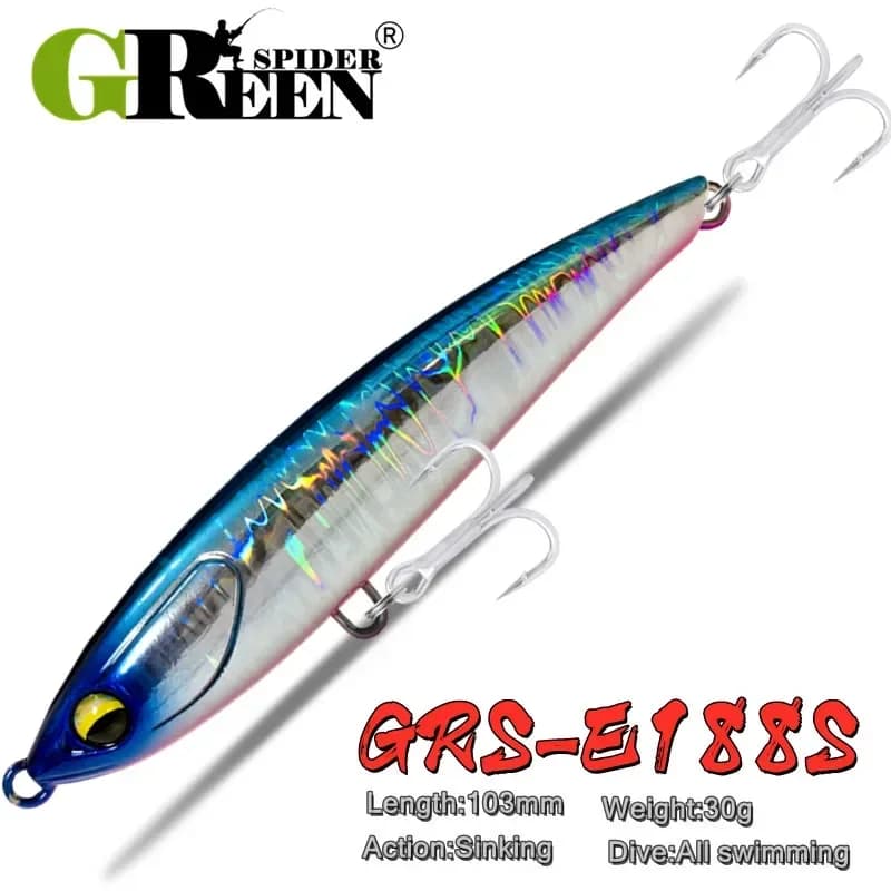 GREENSPIDER 103mm 30g Swinging Matita Fishing bait Long Casting Wobbler Artificial hard baits Salt water Winter Sea Fishing rich