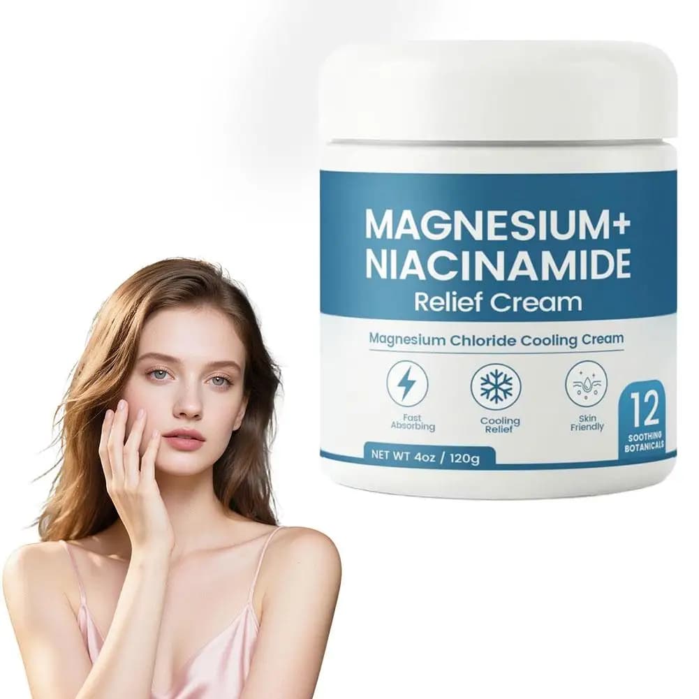 Nerve Relief Magnesium Niacinamide Cream Deep Hydration Repair Skin Barrier Soothing Massage Balm for Joints Knees Muscles
