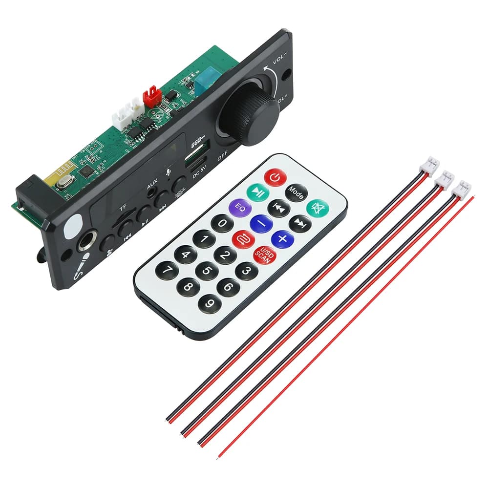 6W amplificatore Car FM Radio Module TF USB Bluetooth-compatibile 5.0 modulo Audio microfono registra Audio lettore MP3 chiamata in vivavoce