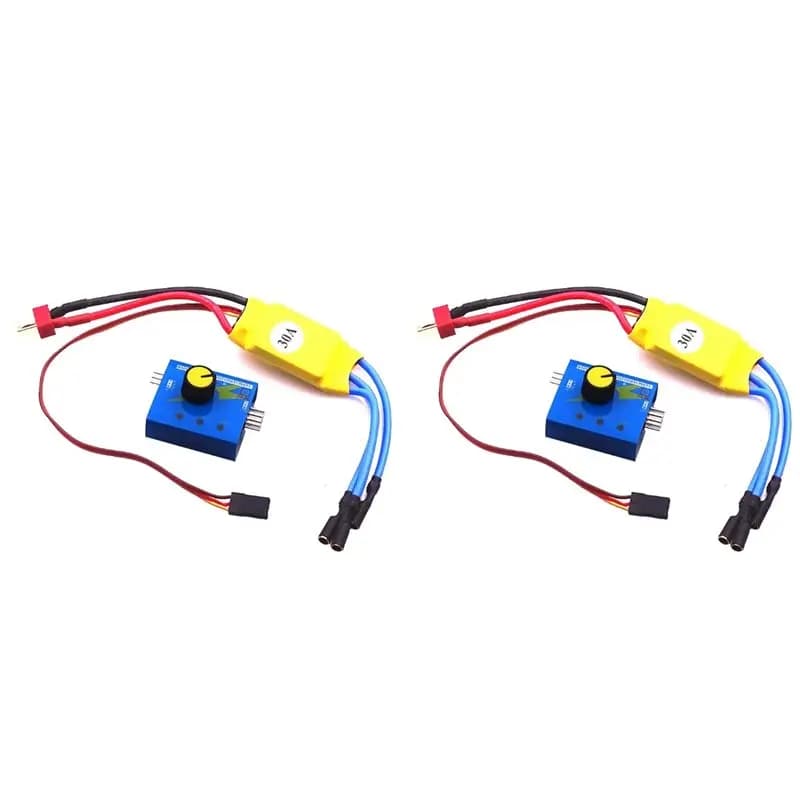 2X DC 12V 30A Brushless Motor Speed Controller With ESC Tester 3 Gear Indicator Steering Gear Tester Set For XXD Drone-A86G