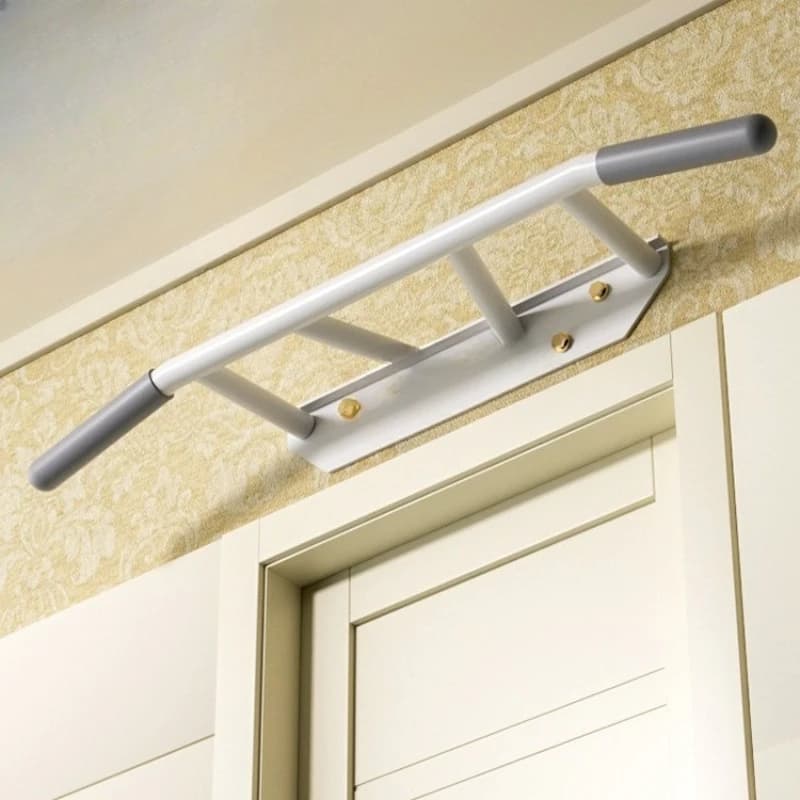 Wall Traction Device with Horizontal Bar Integrated Multiposition Trainer Suspended Bar for Home Fitness Equipment