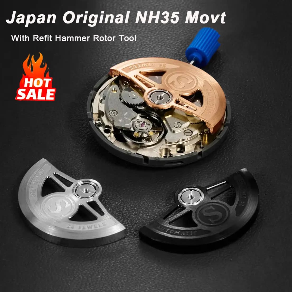 Set di Modifica Movimento NH35: Corona a ore 3.0, Data NH35A, Rotore a Martello Automatico, Strumento di Riparazione Orologi Meccanici, Parti di Ricambio