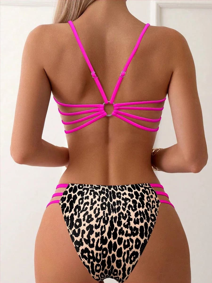 Sexy Leopard Micro Bikini 2025 Costume da bagno donna Costumi da bagno femminili Bikini a vita alta Set Costume da bagno brasiliano da spiaggia a fascia