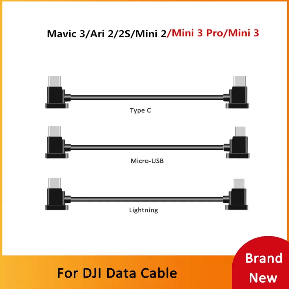 Cavo dati da 15 cm per DJI Mavic/2S/Mavic 3/Mini 2/SE/Air2/Zoom/Spark Drone, telecomando, tablet, telefono, cavo Micro-USB di tipo C