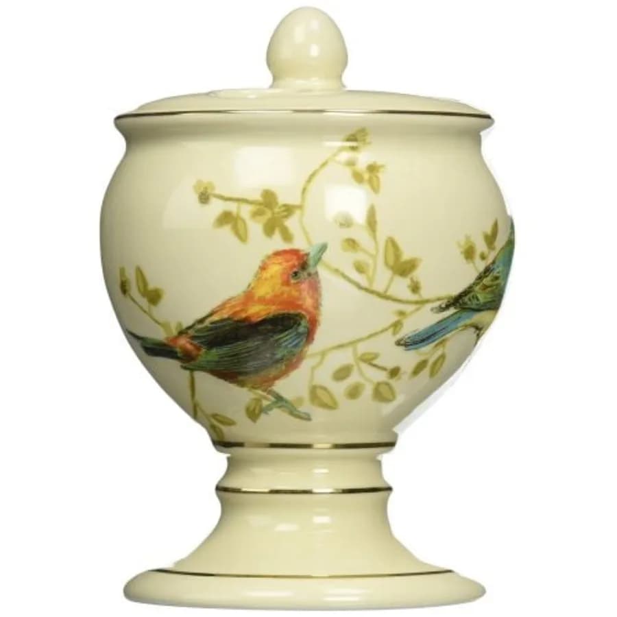Gilded Birds Toothbrush Holder Ivory