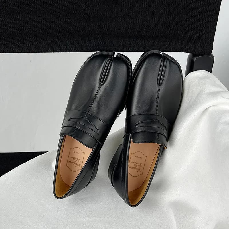 Nuovo arrivo Scarpe con punta divisa Mocassini Tabi da donna Piattaforma singola Scarpe da donna Suole in morbida pelle Tinta unita Appartamenti Scarpe casual