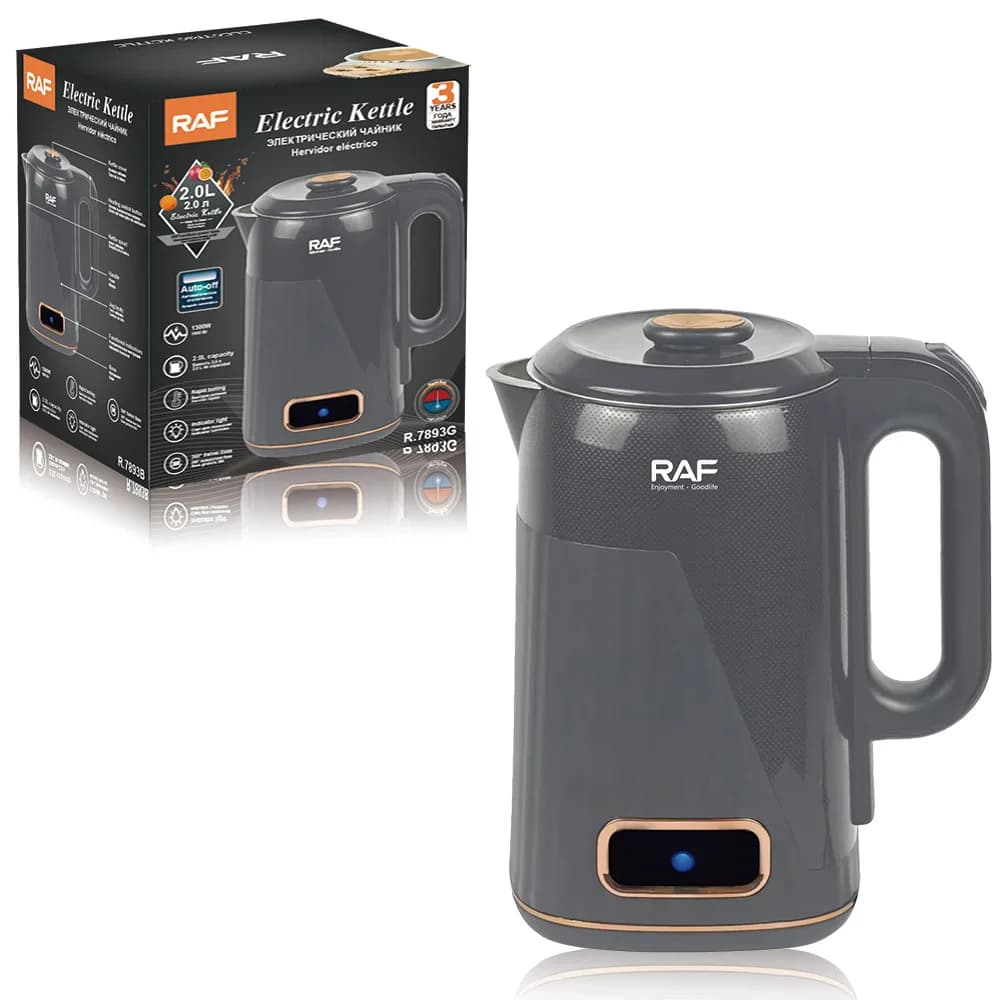 Electric kettle Ultra high quality double wall insulation cool touch BPA free, insulation function temperature control