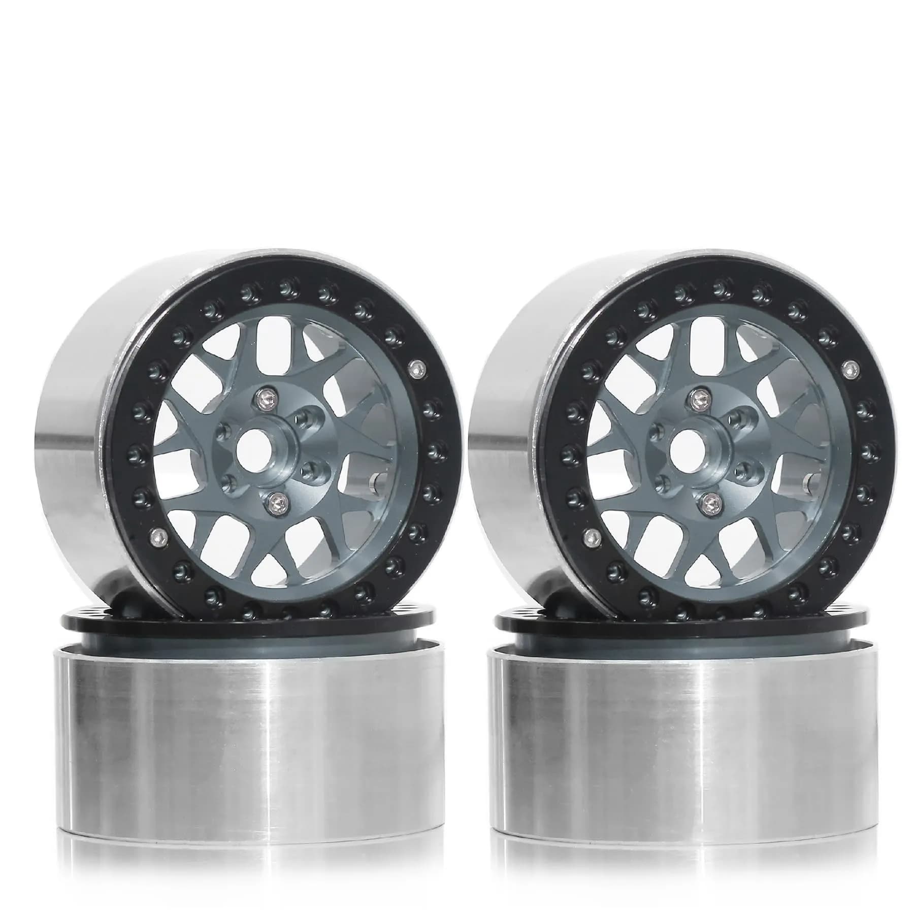 Cerchi Beadlock in Lega di Alluminio 1.9 RC per Crawler, Esagonali da 12mm, per Auto RC 1:10 Rock Crawler Axial SCX10 90046 Tamiya CC01 D90 RR10 RC4WD Gen8
