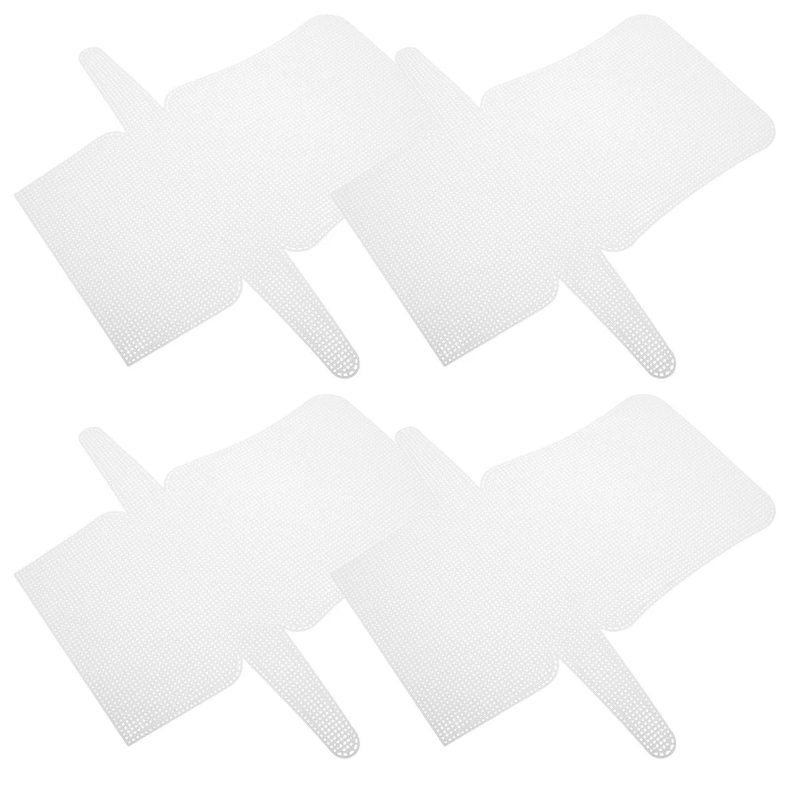 4Pcs Plastic Mesh Canvas Sheets Blank Embroidery Grid for Beginners Crochet Needlework Purse Making Portable DIY Yarn Crafting