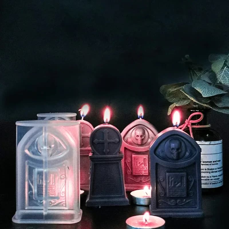 Nuovo Modello 2026: Stampo in Silicone a Forma di Teschio per Halloween, Kit Creativo per Candele Aromaterapiche, Gesso e Resina