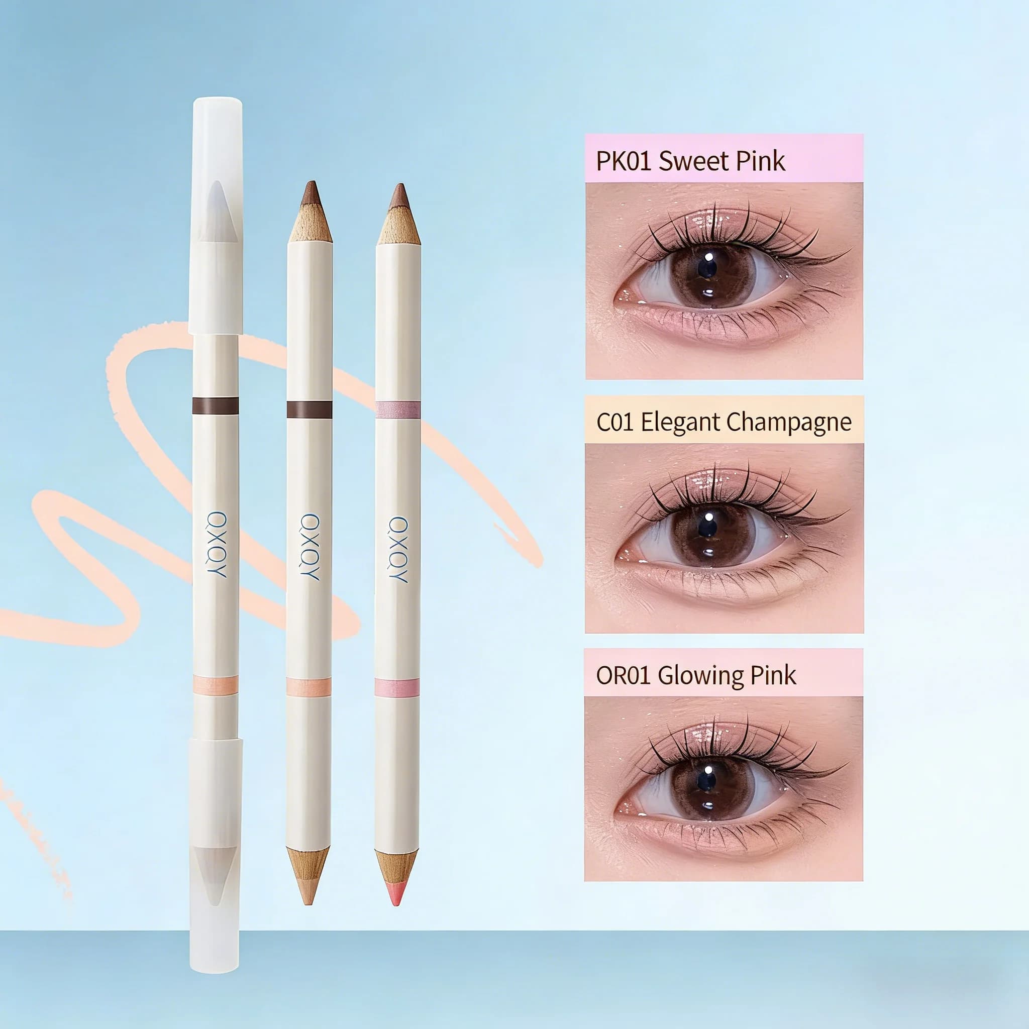 Penna illuminante opaca effetto seta per contornare il viso, impermeabile, a lunga durata, trucco occhi 3D, penna multiuso per il trucco occhi