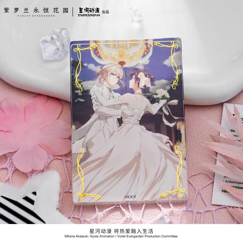 Violet Evergarden Cattleya Baudelaire Flower Scar Wedding Dress Series - Mattoncino Acrilico da Collezione con Autorizzazione Ufficiale Cinese