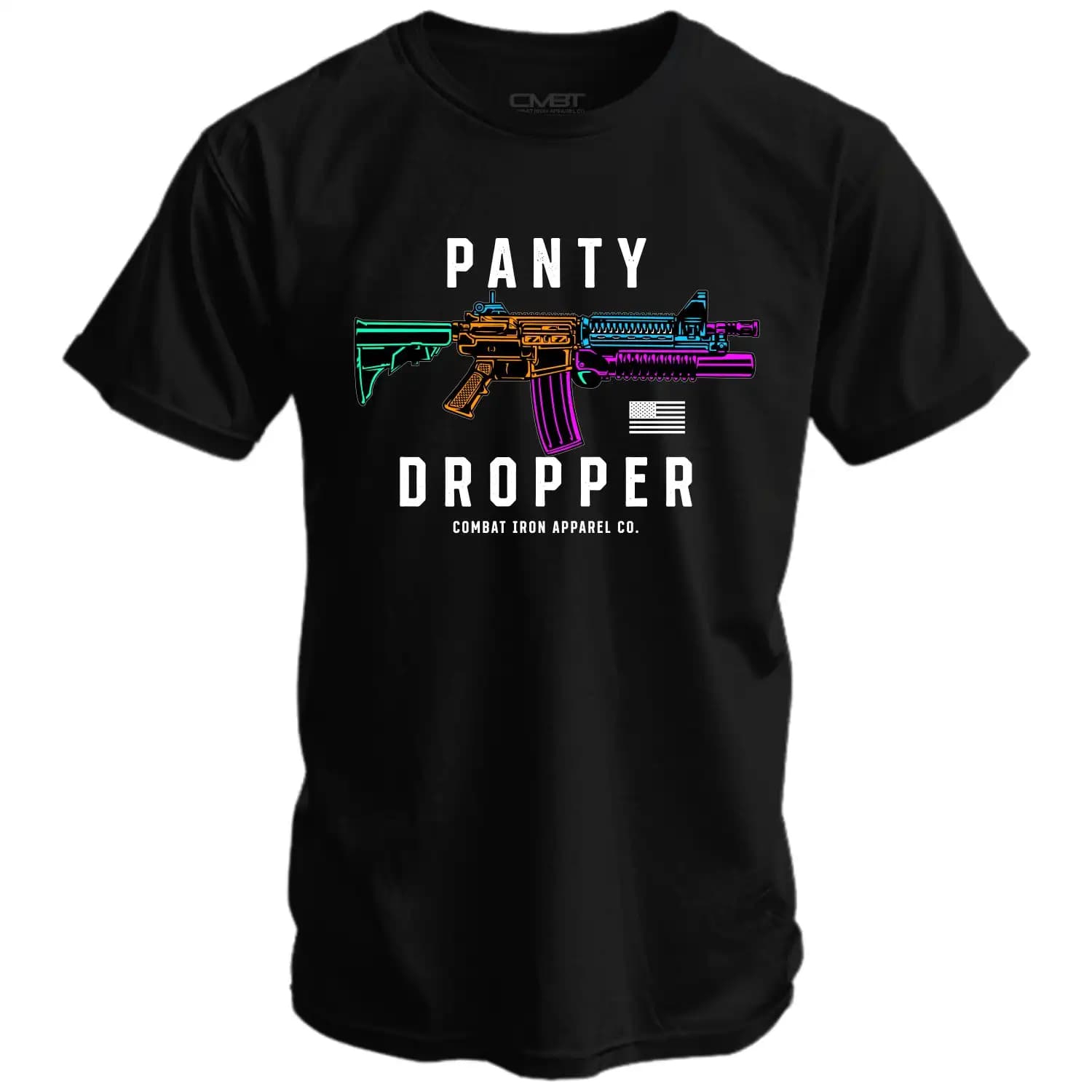 T-shirt da uomo 2026 Neon Panty Dropper - T-shirt militare Combat Iron - Adatta per abbigliamento sportivo in puro cotone