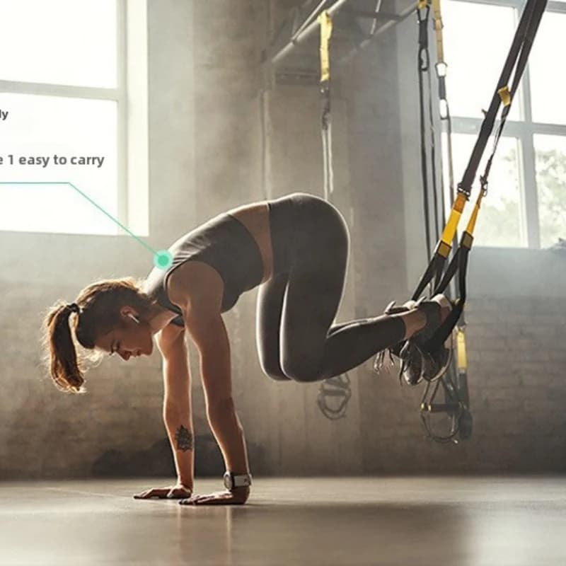 Nuovo Trainer Sospeso P3 per Allenamento Fitness, Cintura Yoga Regolabile Montata a Parete per Sport e Yoga