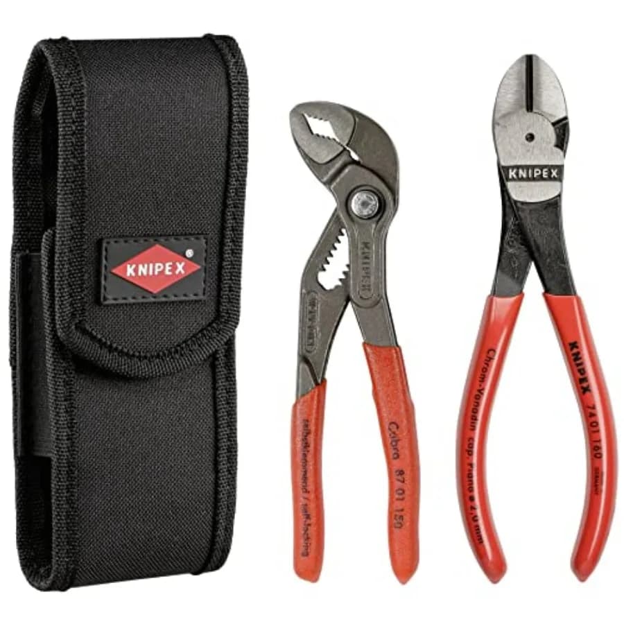 Set di mini pinze in custodia portautensili da cintura, 2 pezzi