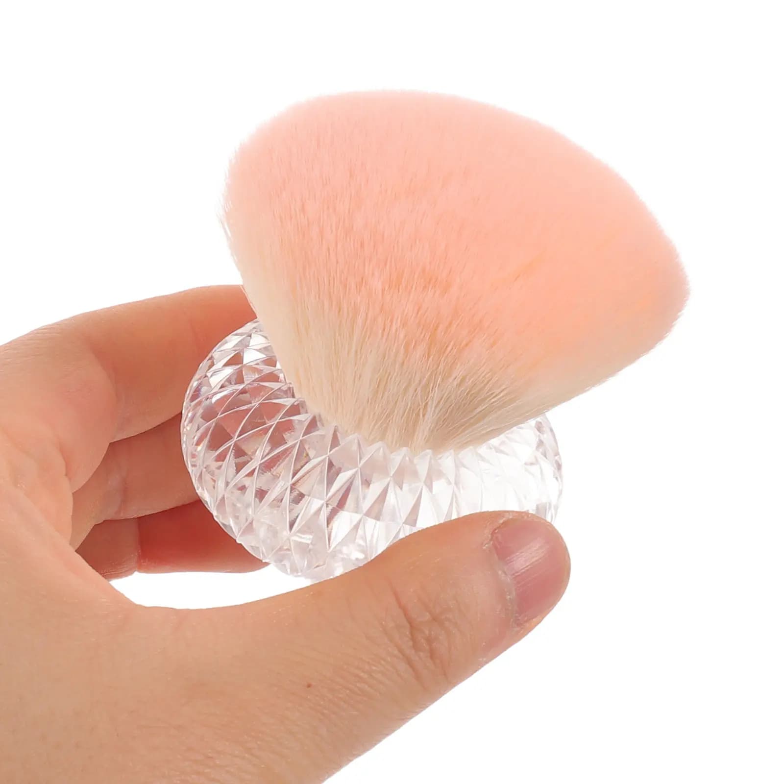 Illuminated Nail Dust Brush Soft Bristles Mushroom Shape Ergonomic Design Deep Cleaning for Cuticles Nail Art Dust Removal and