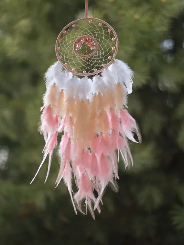 Dream Catcher Festival Gift Hanging Ornament Girl Heart Forest System Dream Catcher Modern Simple Iron Living Room Birthday
