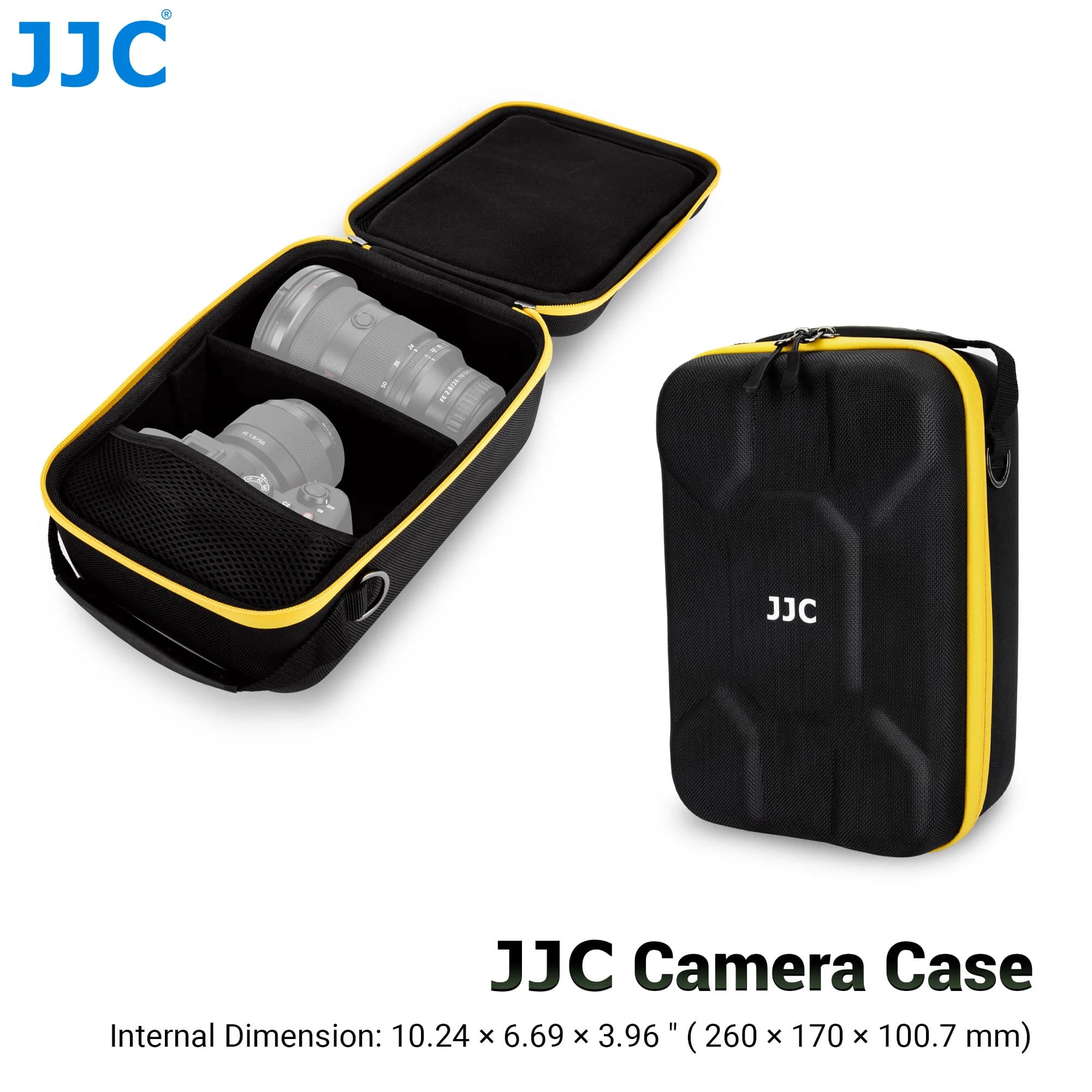 JJC Aggiornamento Custodia rigida per fotocamera per Sony A7 V A7V A7M5 Canon Fuji Nikon DJI Mini 4 Pro Mini 3 Custodia rigida da viaggio