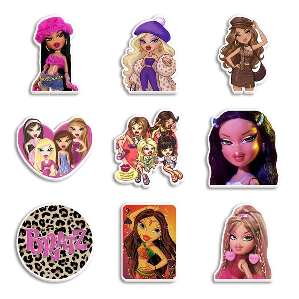 10pcs/lot B doll fashion girl Resin Planar Transparent Glitter Acrylic Flatback for Photo Frame Embellishment Home Decor Handmad