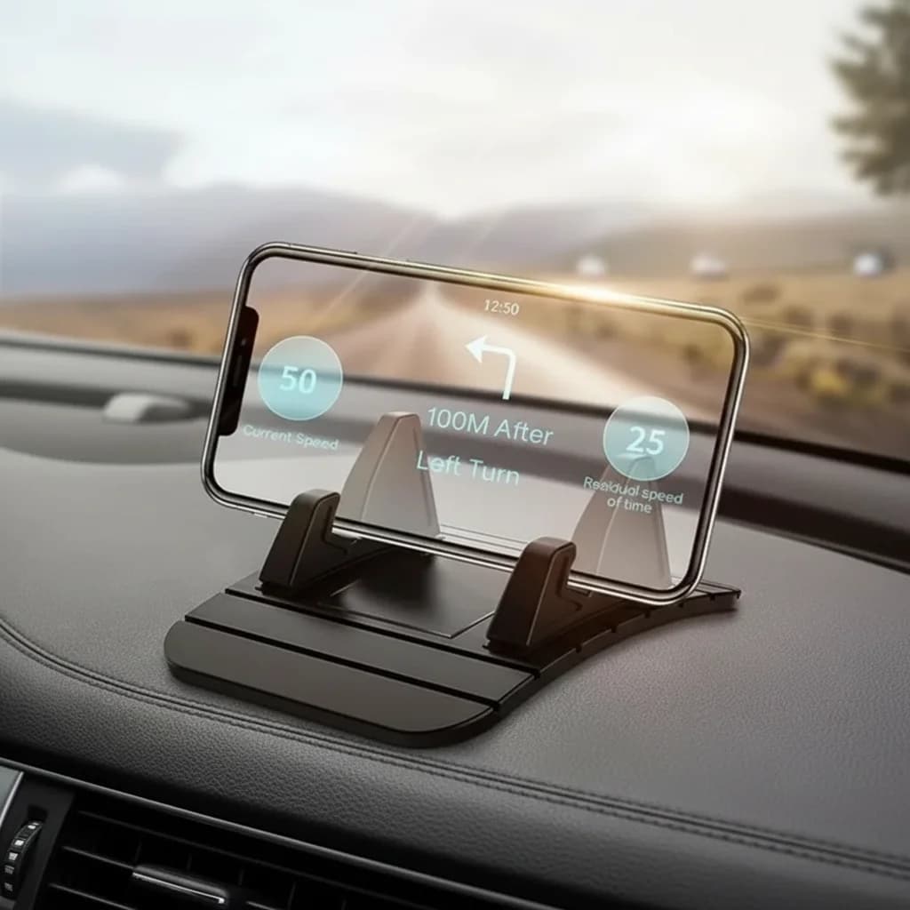 Tappetino per supporto per telefono con tappetino antiscivolo per cruscotto dell'auto per accessori automobilistici con staffa per supporto mobile GPS