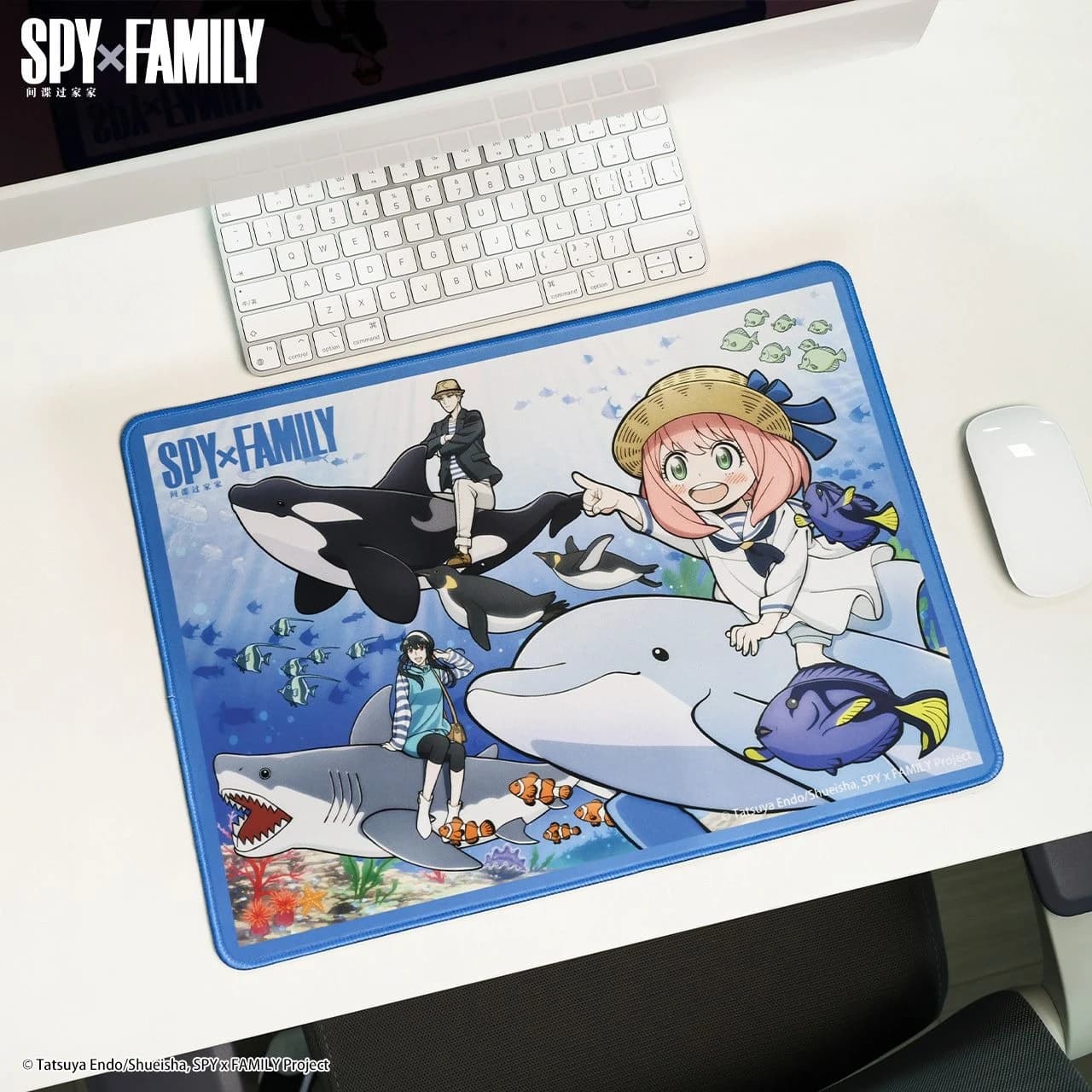 Official Anime SPY X FAMILY Loid Forger, Anya Forger & Yor Forger Gaming Mouse Pad – Large Desk Mat for Keyboard and Mouse
