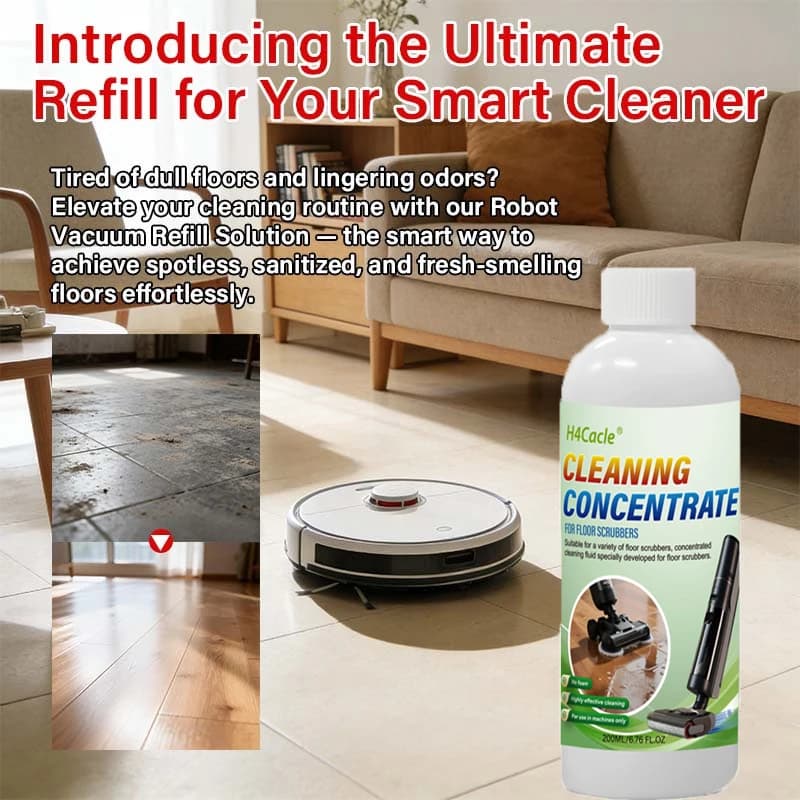 Detergent Concentrated for Flooring for Robot Vacuum Cleaners and Washing Equipment, Intensive Cleaning for Surfaces, Compatible with Mop, Cleaning Solution Floors
