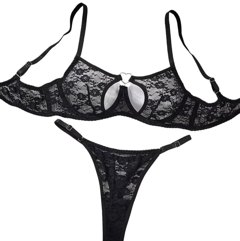 Elegant Design Bra And Panties Set With Unique Heart Comfortable Fashion Underwear Suitable For All Occasions