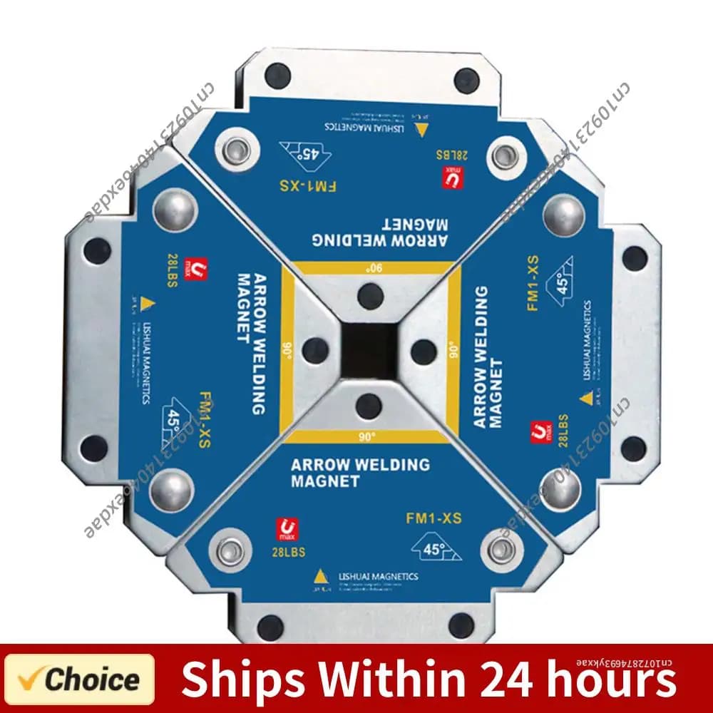4 Pezzi Supporti Magnetici per Saldatura da 28 LBS, Fissatori Magnetici Multi-angolo a Freccia per Saldatura
