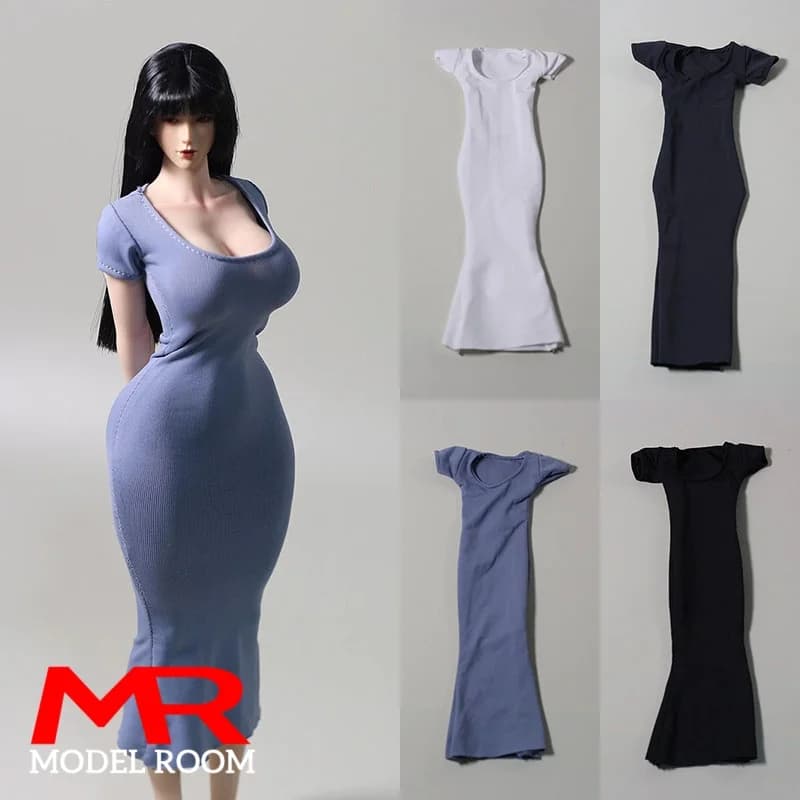 DMTOYS DF092 Scala 1/6 Femminile Aderente Gonna a Coda di Pesce Abito Lungo Vestiti Modello fit 12 ''S53 AT203 VCD01 Action Figure Corpo Bambole
