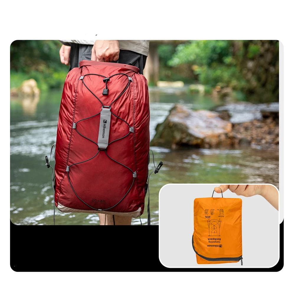 Zaino impermeabile da 20 litri - Zaino leggero e pieghevole con custodia per kayak, nuoto, sport all'aria aperta, 155 g