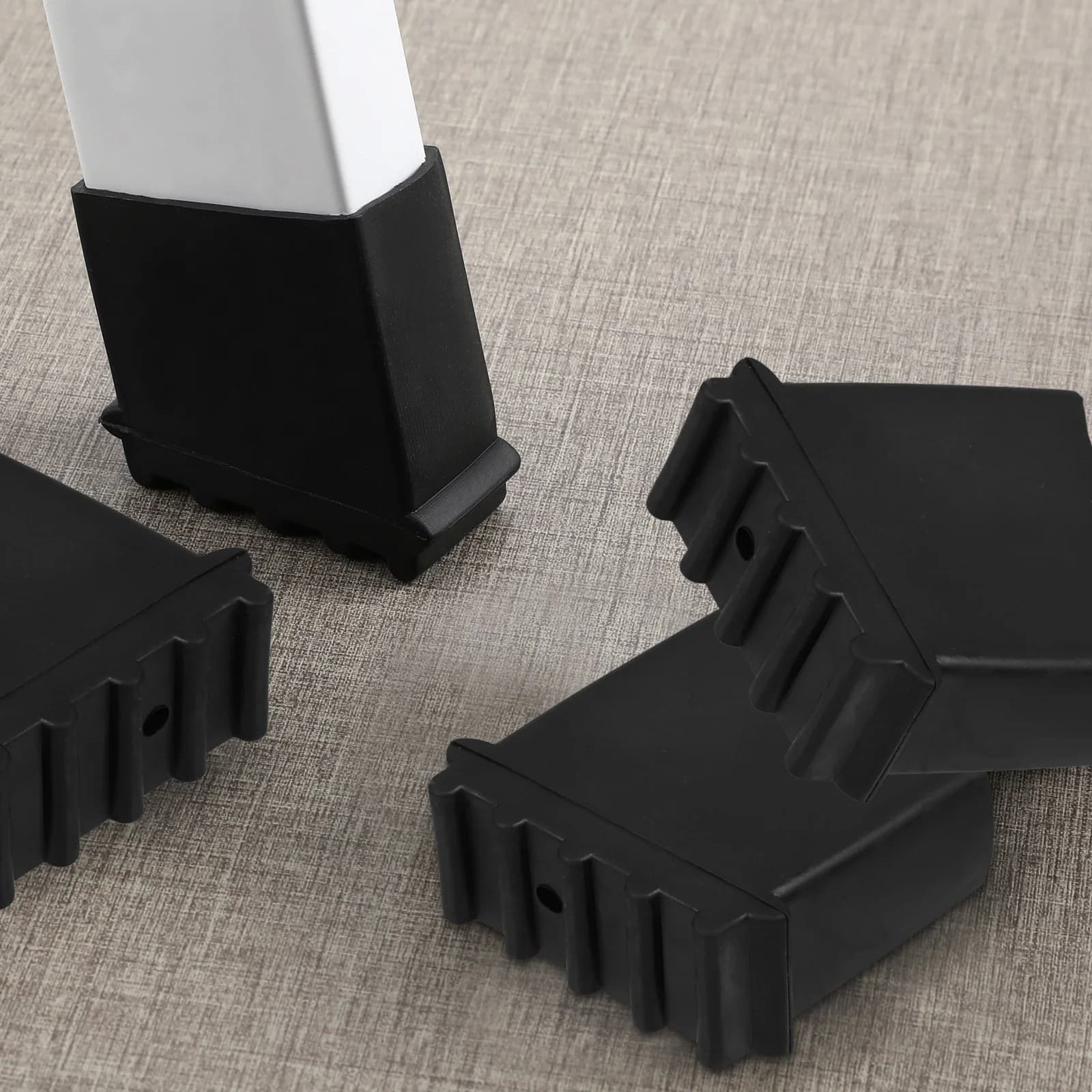 4 pezzi Copri piedi per scaletta in gomma Tappetini per riposo per scaletta Copri piedi antiscivolo Accessorio per scaletta pieghevole Coprigambe per scaletta versatile