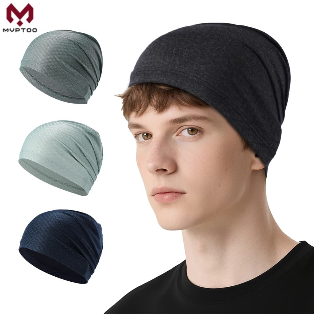 Quick Drying Skull Cap Do Rag Breathable Head Cover Cycling Running Helmet Liner Sun Protection Stretchy Sports Cap Men Women