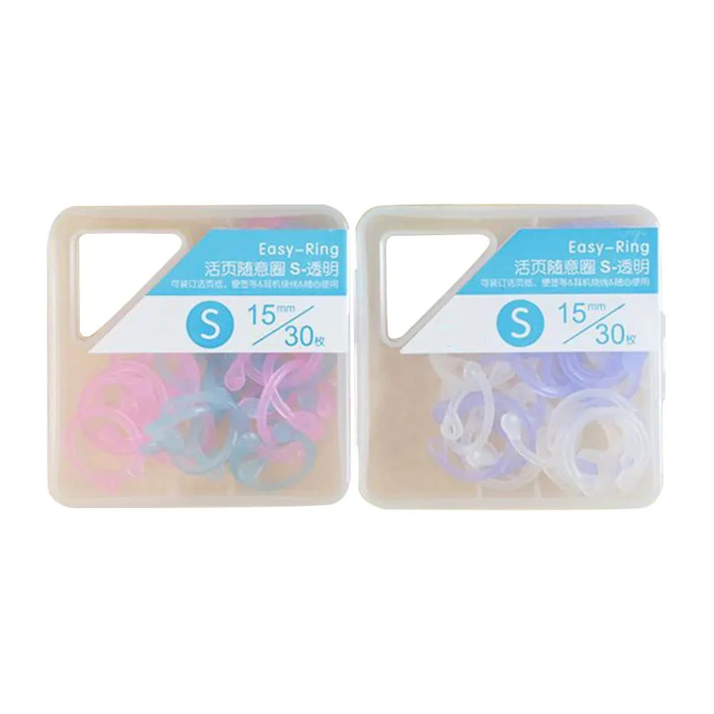 60 Pezzi Anelli per Raccoglitori a Fogli Mobili in Plastica, Cerchi Portatili per Libri, Comodo Organizzatore per Quaderni, Agende, Forniture per Casa e Ufficio