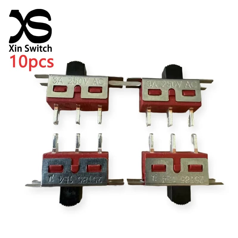 10 PZ SS-12E07 Levetta Switch Handle Height 4mm 3 Pin 2 Positions 3A 250VAC High current Iron and Vacuum Circuit Breaker