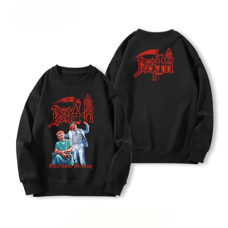 Felpa con Cappuccio Fit DEATH Leprosy Death Metal Band per Uomo e Donna, Tendenza Top Autunno/Inverno American Rock