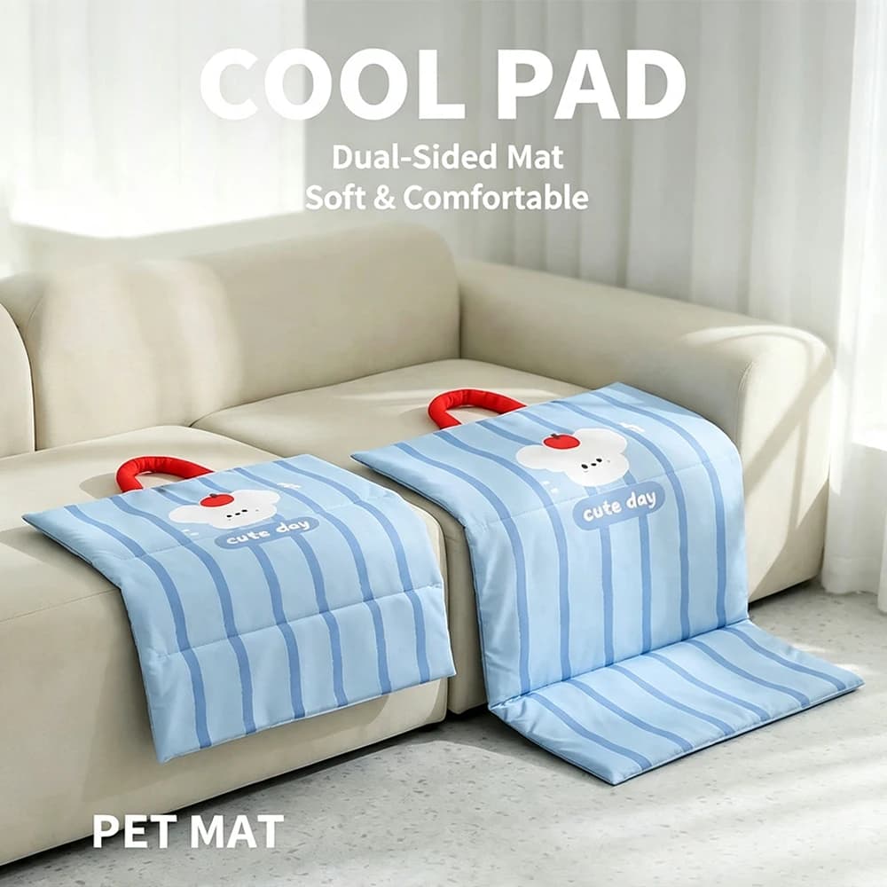 Pet Cooling Mat Summer Dog Cat Gel Cooling Pad Non‑Toxic Sleep Bed Mat Anti‑Slip Washable For Small Medium Large Pets Home Car