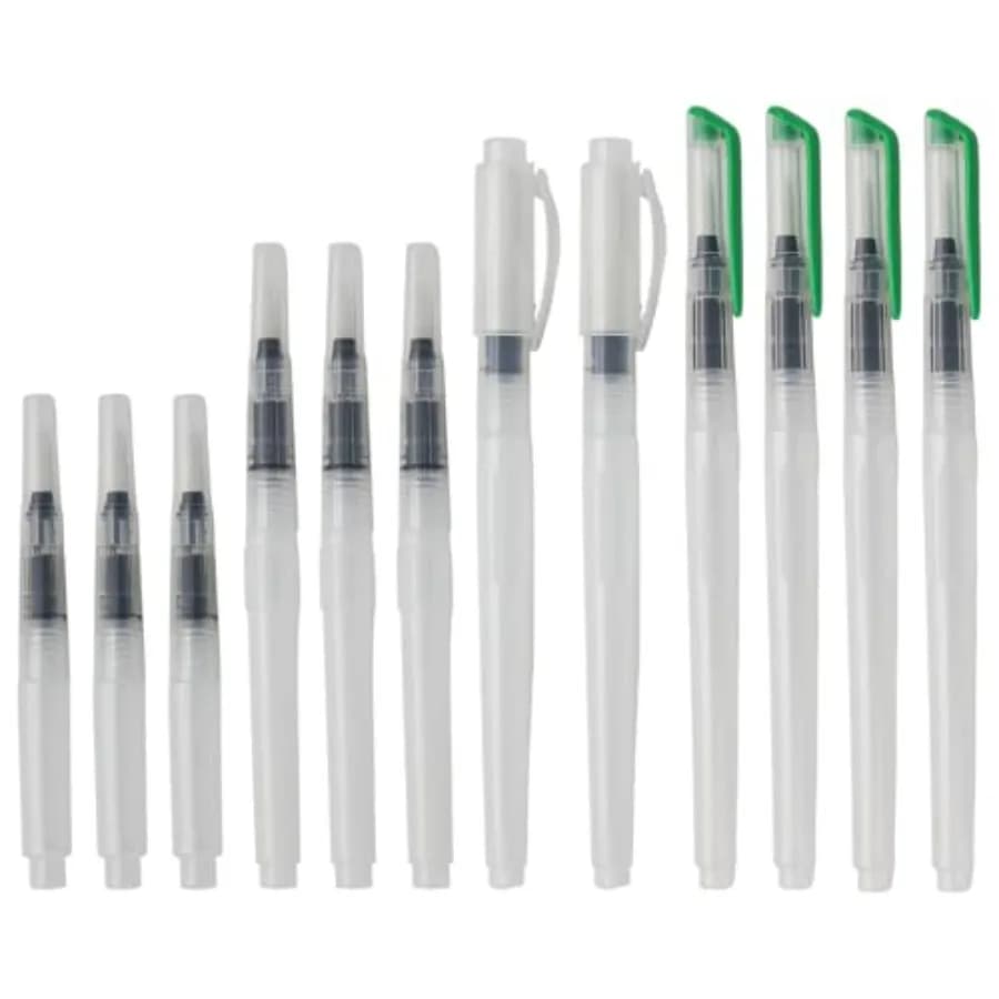 12 Pcs Refillable Watercolor Brush Pen Set, Leakproof Watercolor Brush Pens for Watercolour Painting/Artists/Calligraphy/Beginn