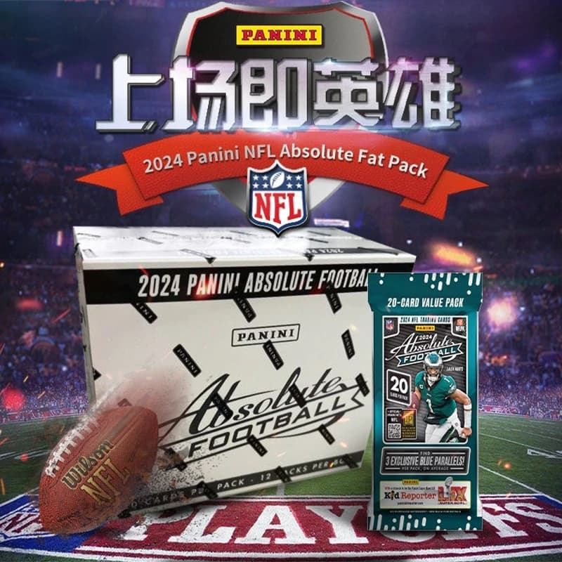 2024 Panini Absolute Football NFL 20 Card Jumbo Valore Trading Card Pack Raccolta di punti metallici