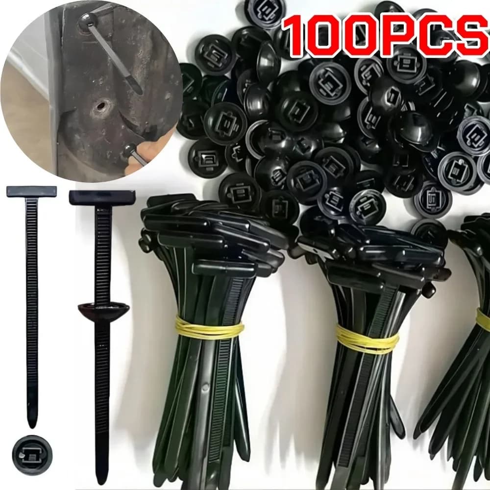 20/50/100pcs Nylon Universale Fascetta Fibbia Auto di Fissaggio Pinze Kit Spille Fermo Trim Paraurti Rivetto Porta Trim Pannello Pinze di Riparazione