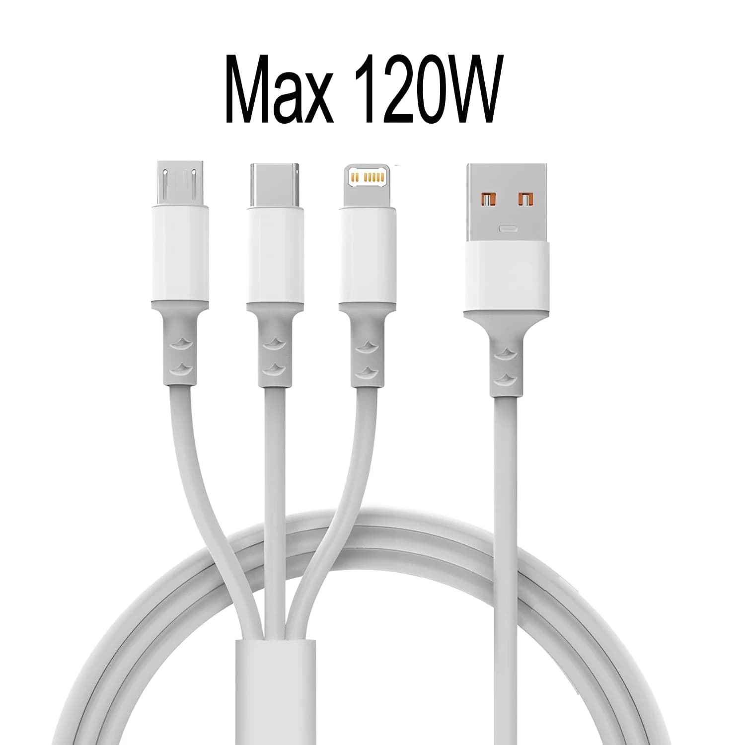 Cavo di ricarica rapida USB Type-C 3 in 1 da 120W, 3A, per iPhone 17 15 14 Xiaomi Huawei, cavo dati USB-C PD