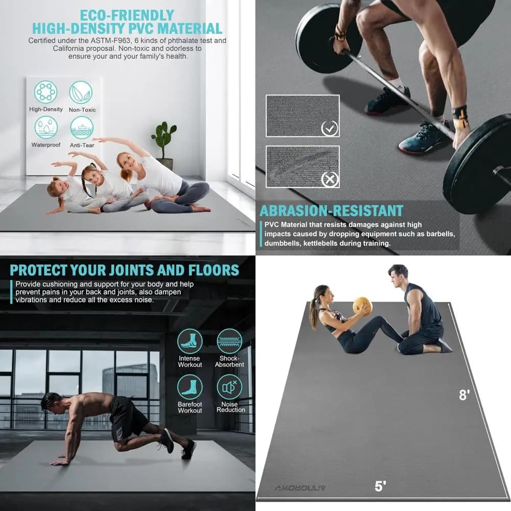 Gym pads for extra large house 8x5 or 12x6 - Yoga, cardio, weight lifting, MMA and jump rope