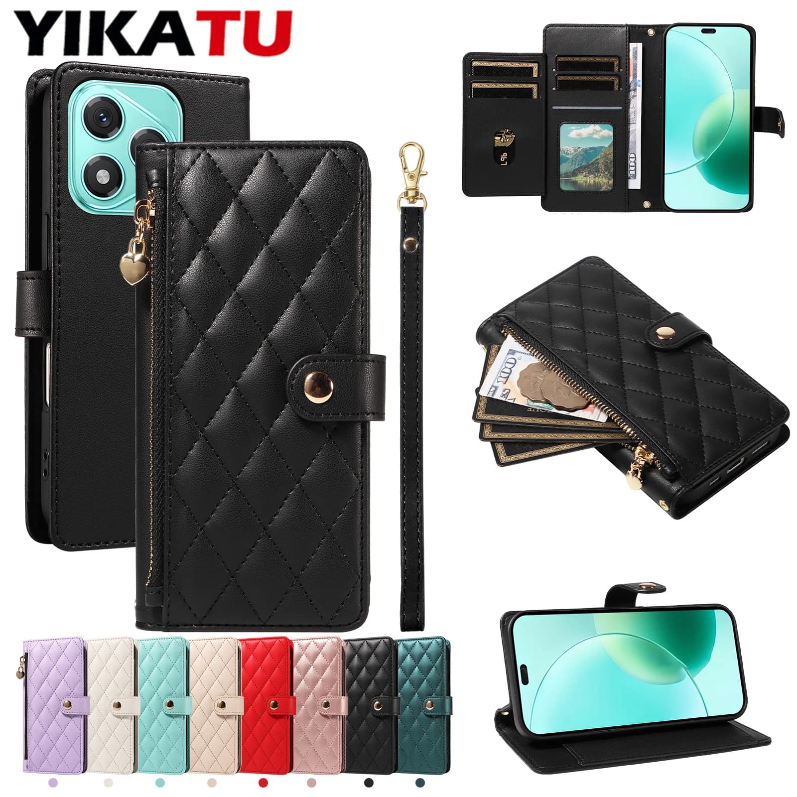 Wallet Case For Huawei Honor X70i X60 Pro X50i X50 X40 X30i X9C X9B X9A X9 X8C X8B X8A X8 X7C X7B X7A X7 X6S X6B X6A X6 4G 5G