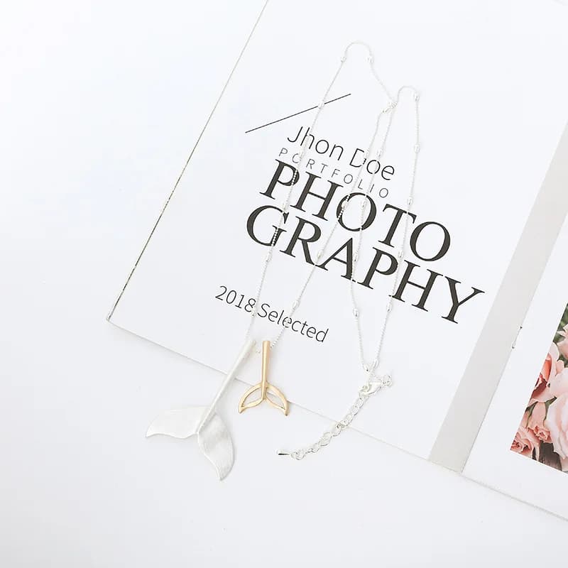 New style necklace, high-end mermaid tail popular jewelry, sweater chain, long necklace