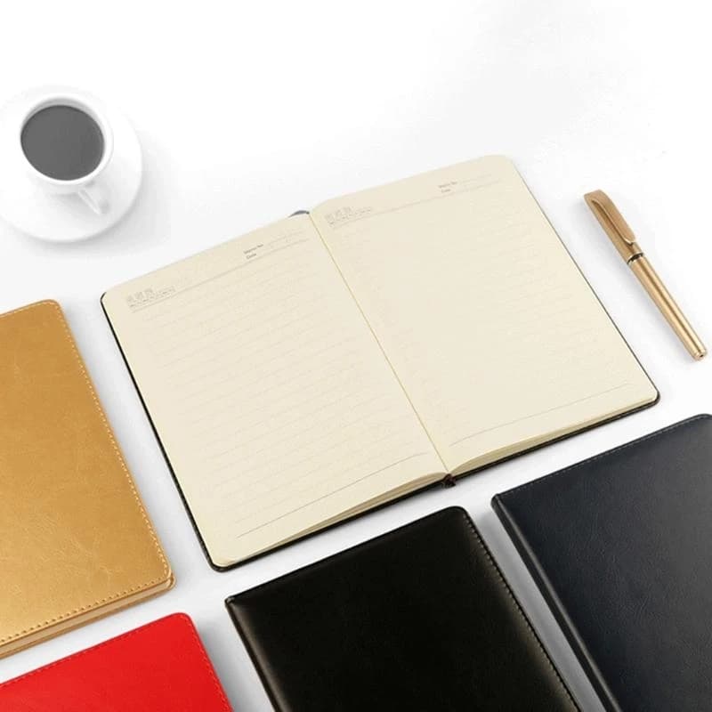 Diario in pelle PU Quaderno a righe Diario carta Planner Blocco note Cancelleria per ufficio aziendale Materiale migliore