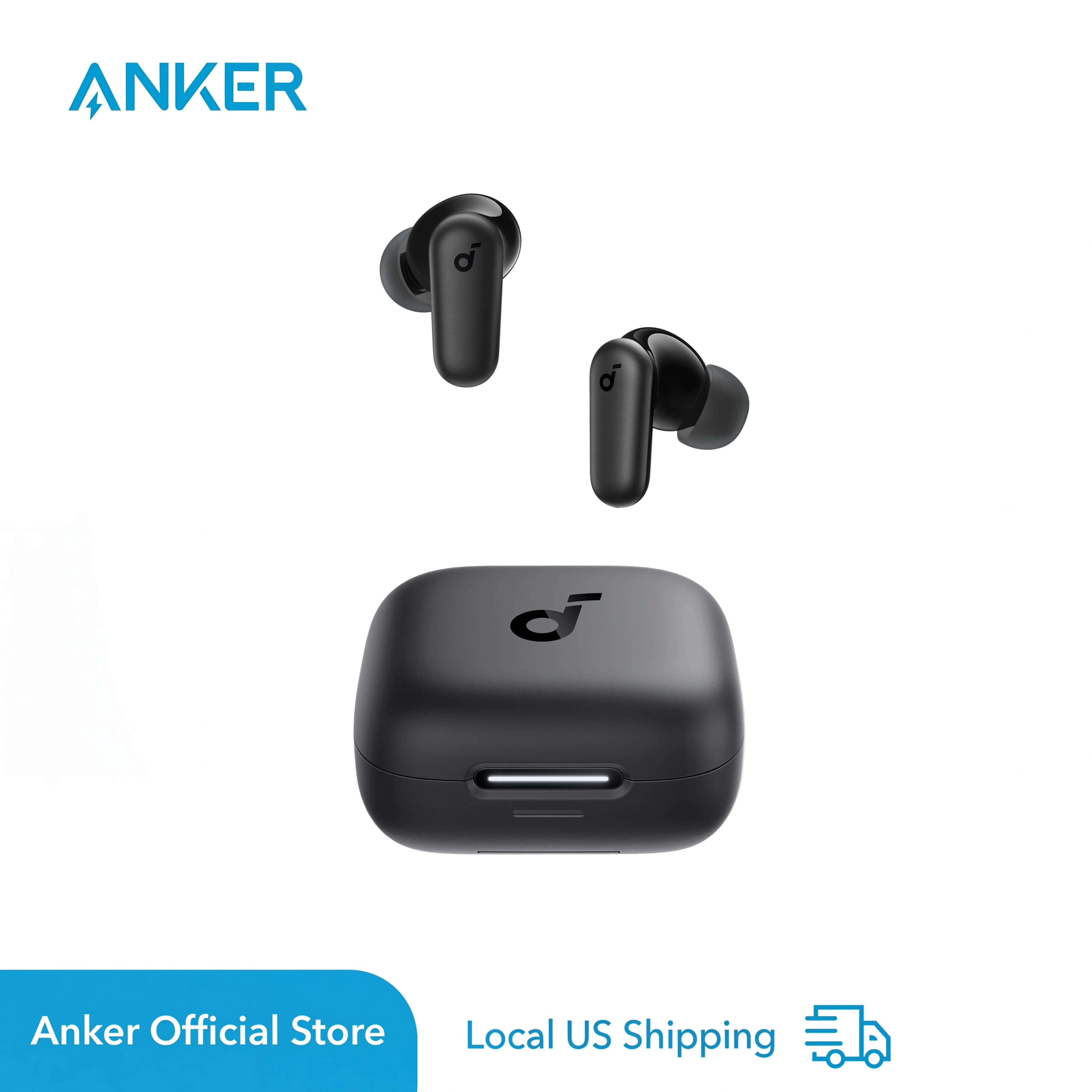 Auricolari Soundcore P30i di Anker con cancellazione del rumore, cancellazione del rumore potente e intelligente, bassi potenti, 45 ore di riproduzione (Ricondizionati)