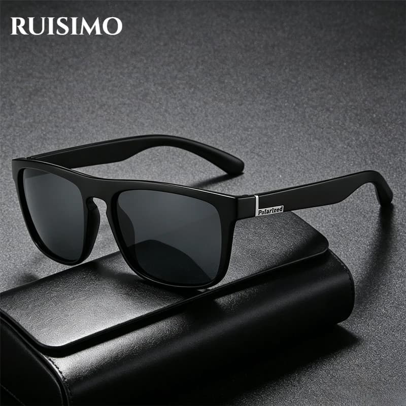 Polarized Men's Fashion Square Sun Glasses Man Classic Brand Designer Sunglasses Fishing Camping Male Eyeglasses