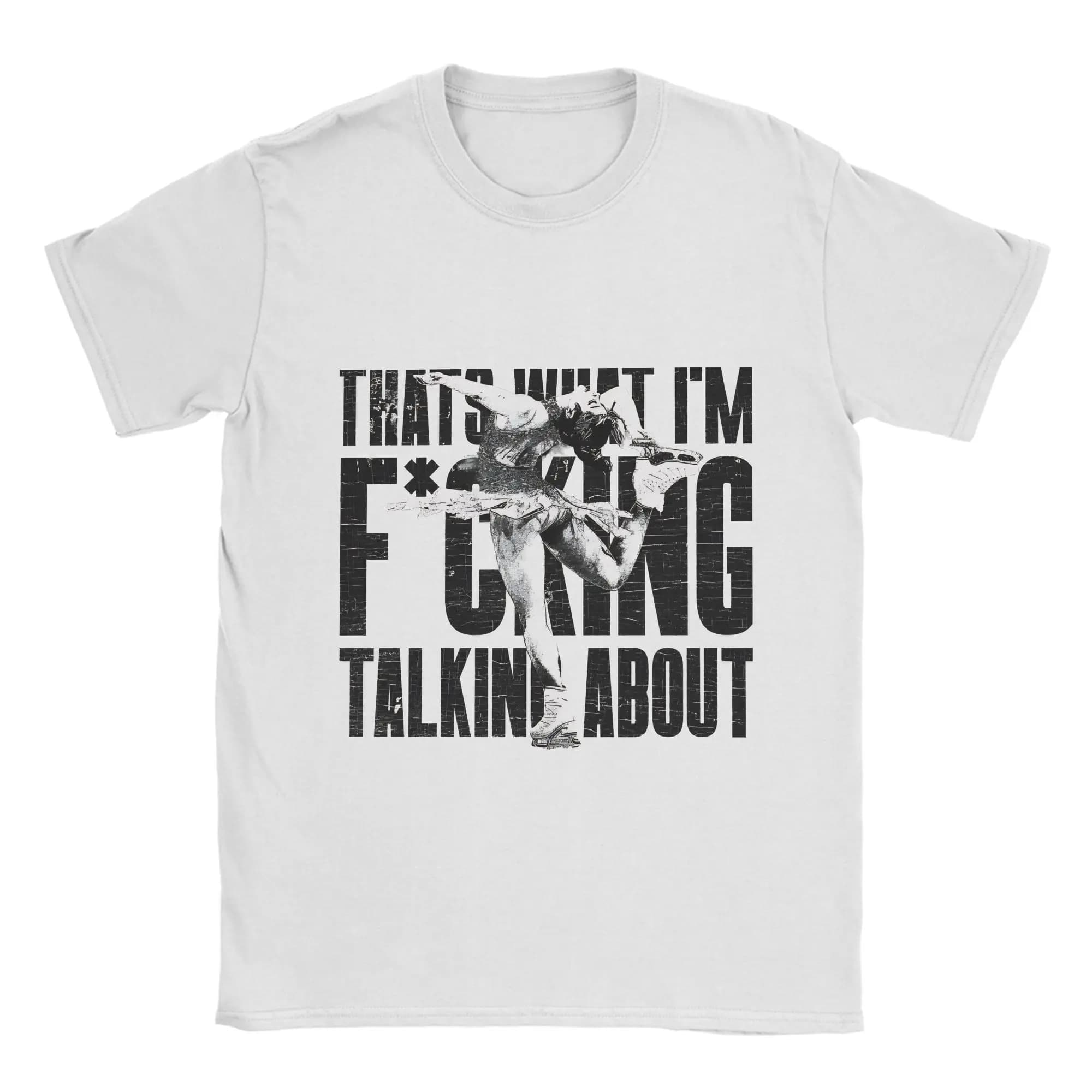 Alysa Liu Figure Ice Skating T-shirt da uomo in puro cotone, divertente t-shirt girocollo, maglietta a maniche corte stampata